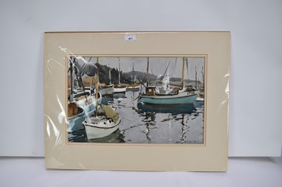 Lot 871 - *Edward Wesson (1910-1983) watercolour, Woodbridge, Suffolk, signed, 31cm x 49cm, mounted