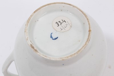 Lot 102 - A Lowestoft sparrow beak milk jug, printed with the Three Flowers pattern, circa 1780