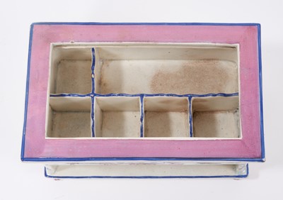 Lot 71 - A Bristol pearlware thread box, circa 1820