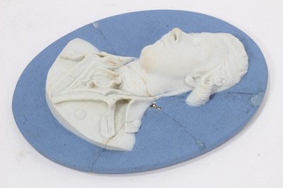 Lot 80 - A Wedgwood blue jasper plaque of Pitt, circa 1780