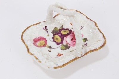Lot 85 - Two English porcelain miniature baskets, circa 1825