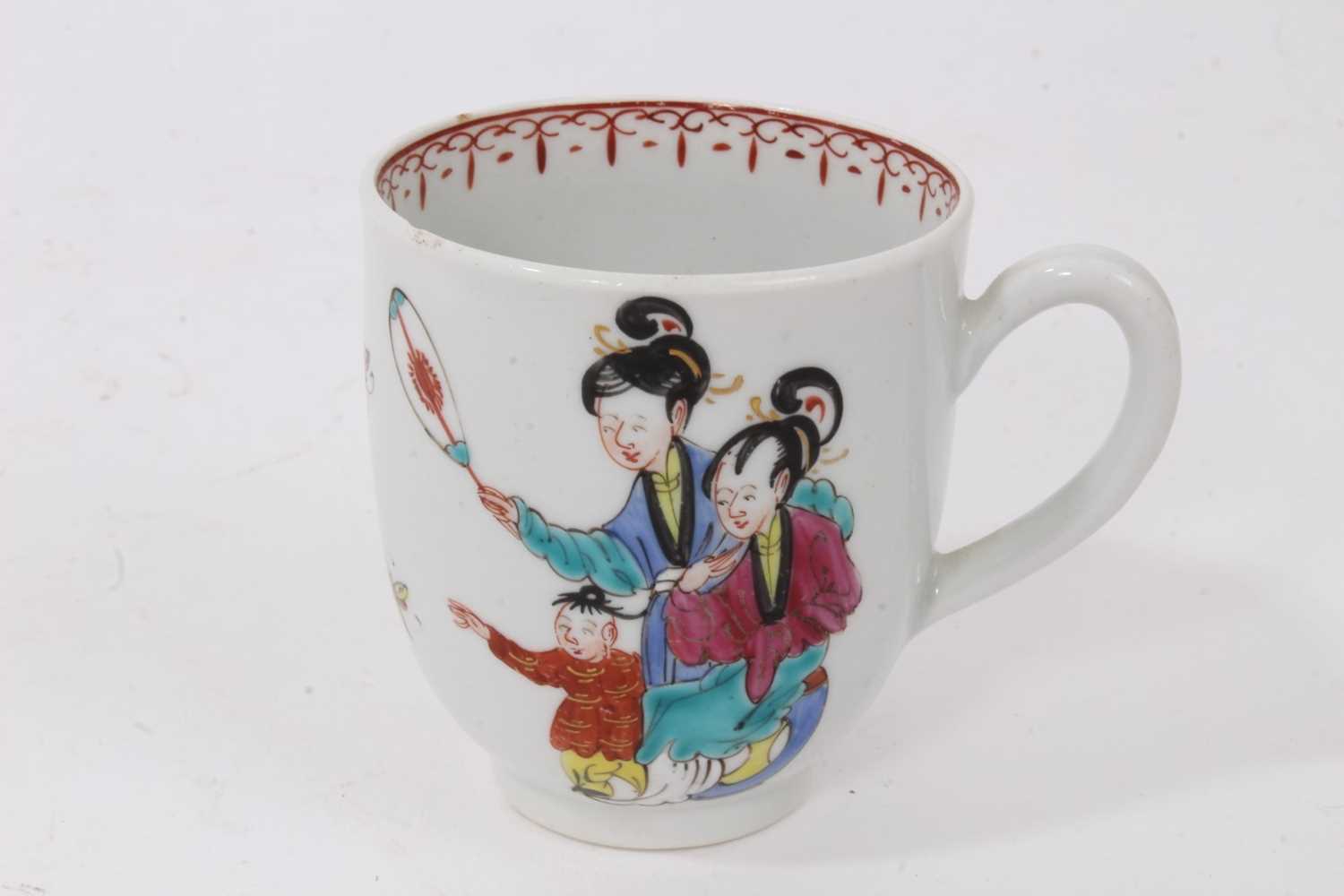 Lot 96 - A Worcester coffee cup, painted in Chinese style, circa 1770
