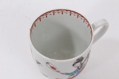 Lot 96 - A Worcester coffee cup, painted in Chinese style, circa 1770