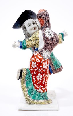 Lot 6 - Rare 18th century Chinese export porcelain European subject figure group of two Dutch dancers