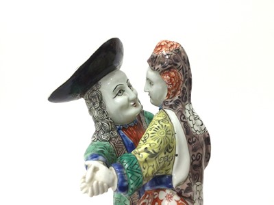 Lot 6 - Rare 18th century Chinese export porcelain European subject figure group of two Dutch dancers