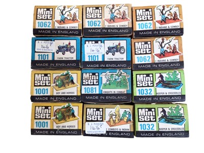 Lot 28 - Britains selection of Mini Sets including No.1062 (x4), No.1101 (x2), No.1001 (x2), No.1032 (x2), No.1081 &  No.1061 (12 total)