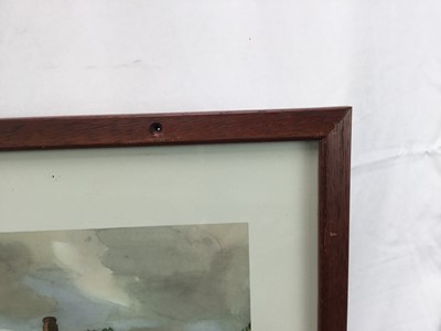 Lot 40 - Railway Carriage Print, ‘Cavendish Suffolk’, from a watercolour by F. W. Baldwin in original-style railway carriage reproduction frame & glazed. 53.5cm x 28cm overall