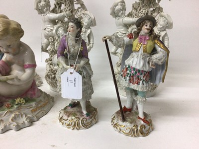 Lot 11 - Group of continental figures, including Dresden and Capodimonte (8)