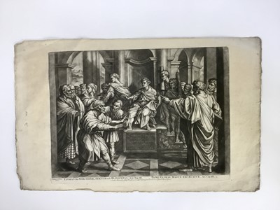 Lot 1 - After Raphael mezzotint - Elymas the Sorcerer published John Bowles
