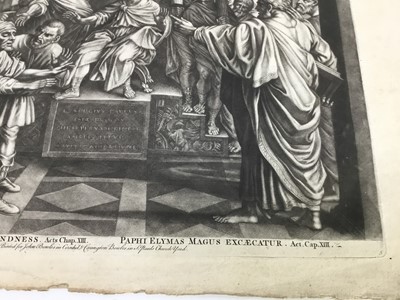 Lot 1 - After Raphael mezzotint - Elymas the Sorcerer published John Bowles