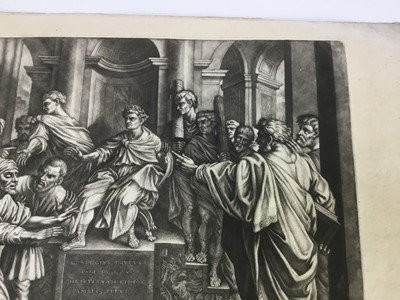 Lot 1 - After Raphael mezzotint - Elymas the Sorcerer published John Bowles