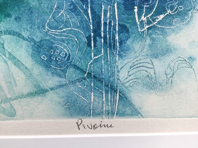 Lot 39 - Shoichi Hasegawa (b.1929), coloured abstract etching, 78/110, signed and titled, 51cm x 61cm, framed (no glass)