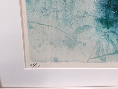 Lot 39 - Shoichi Hasegawa (b.1929), coloured abstract etching, 78/110, signed and titled, 51cm x 61cm, framed (no glass)