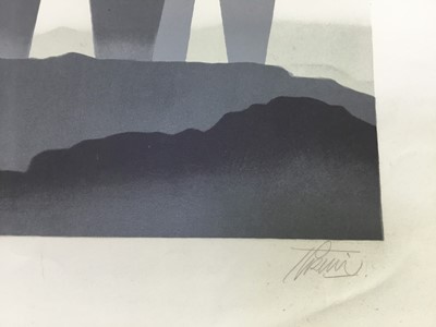 Lot 5 - Trevor Grimshaw (1947-2001) signed print - Approaching Monoliths, AP, signed in pencil
