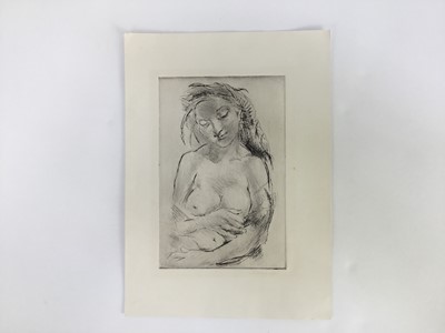 Lot 12 - Alexander Leo Soldenhoff (Swiss 1882-1952) etching of a nude woman, signed in pencil
