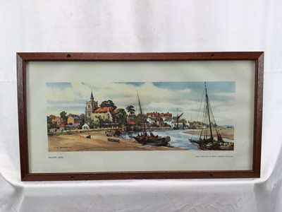 Lot 44 - Railway Carriage Print, 'Maldon Essex', from a watercolour by Henry J. Denham, in an original-style railway carriage reproduction frame & glazed. 53.5cm x 28cm overall
