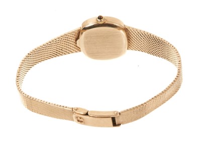 Lot 872 - Omega 9ct gold wristwatch with tiger's eye cabochon winding crown