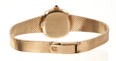 Lot 872 - Omega 9ct gold wristwatch with tiger's eye cabochon winding crown