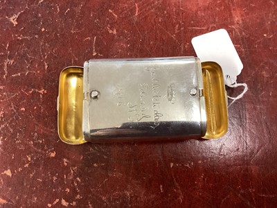 Lot 8 - First World War British officer's and aristocrat's silver combined double ended cigarette case and Vesta case