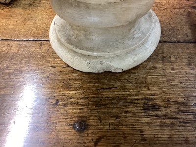 Lot 29 - Impressive 19th century French painted plaster bust of an officer