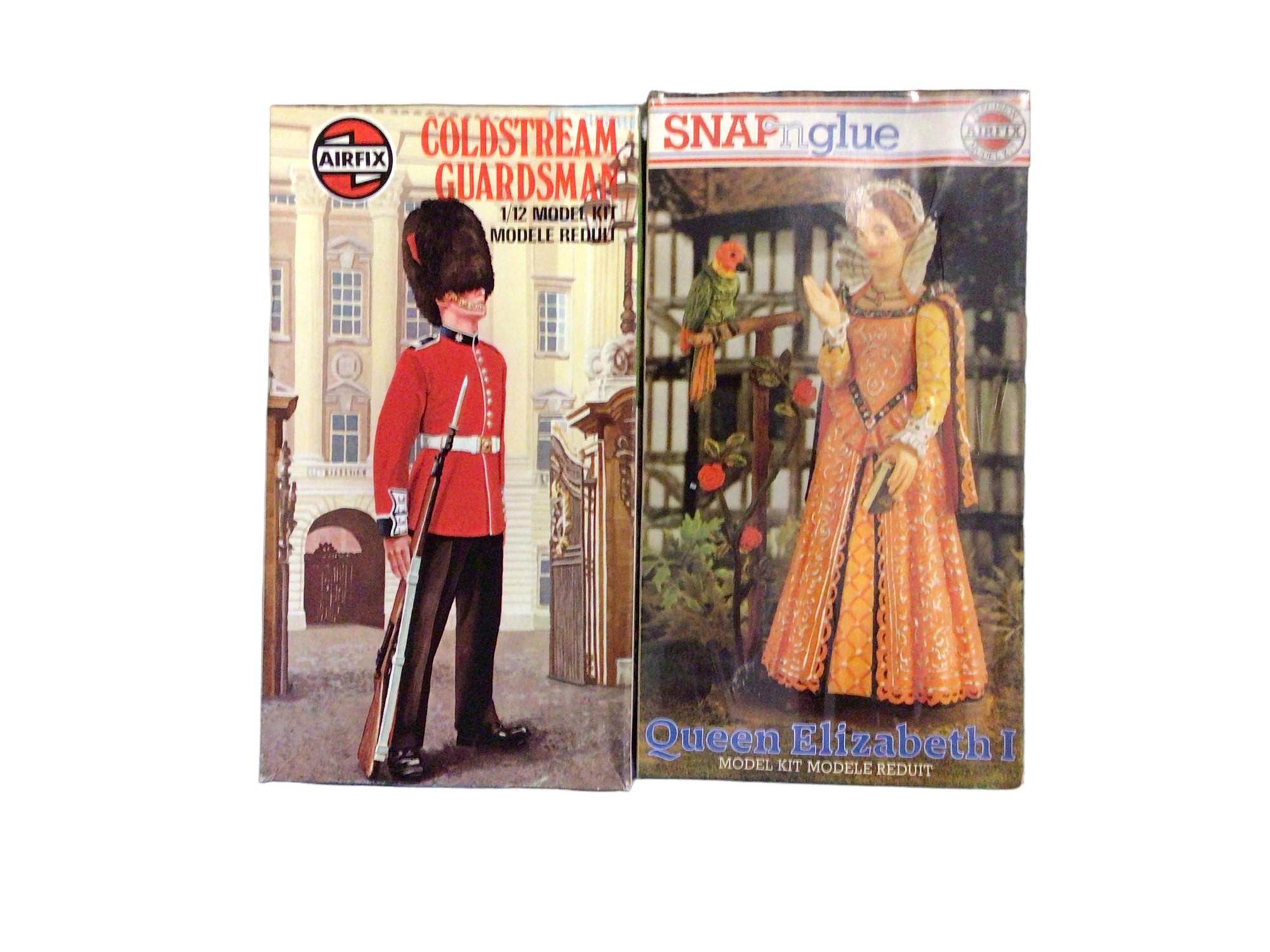 Vintage Airfix 1/12th scale Henry VIII kit plus empty guard box