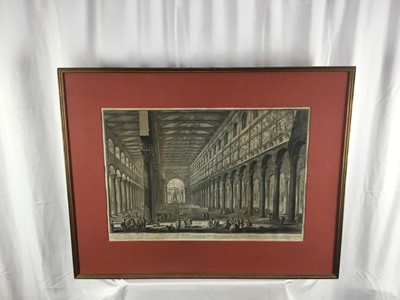 Lot 51 - Piranesi engraving - St Paul’s Basilica
