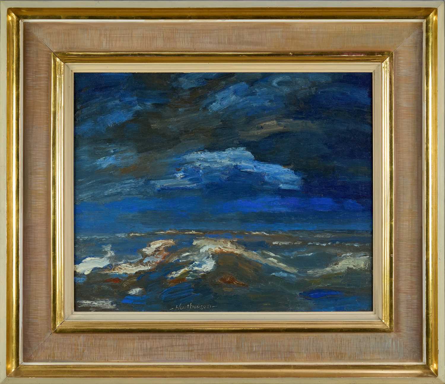 Lot 996 - Albert Houthuessen (1903-1973), acrylic on board, seascape