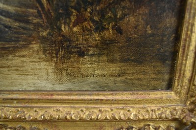 Lot 1202 - Robert Burrows (1810-1883) oil on canvas - Rural Cottage, signed, in gilt frame