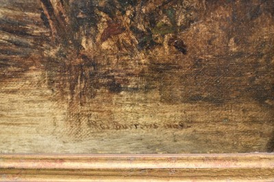 Lot 1202 - Robert Burrows (1810-1883) oil on canvas - Rural Cottage, signed, in gilt frame