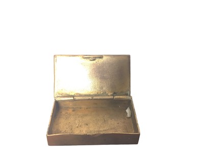 Lot 39 - Two late 19th century brass and enamel Vesta boxes painted with girl with dove and dogs head 40 x23mm