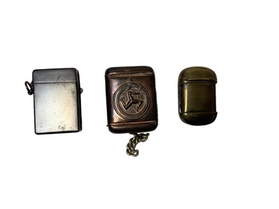 Lot 81 - Mixed collection of Victorian and later Vesta boxes including combination brush Vesta case,  cast metal boot Vesta holder, etc ( 60 plus)