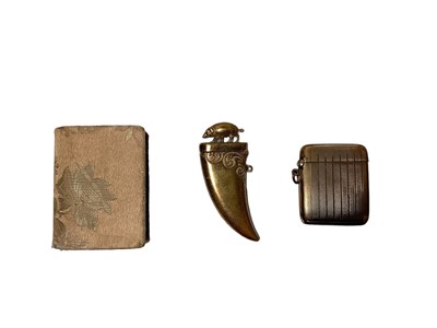 Lot 81 - Mixed collection of Victorian and later Vesta boxes including combination brush Vesta case,  cast metal boot Vesta holder, etc ( 60 plus)