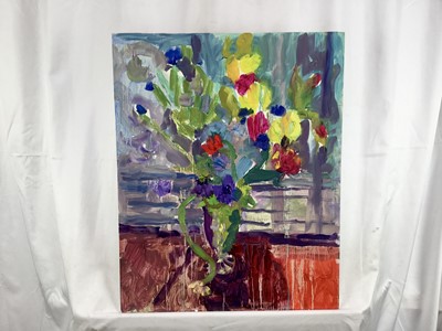 Lot 86 - Annelise Firth (b.1961) oil on board - Still Life, signed and dated 2023 verso, 50cm x 40cm, unframed