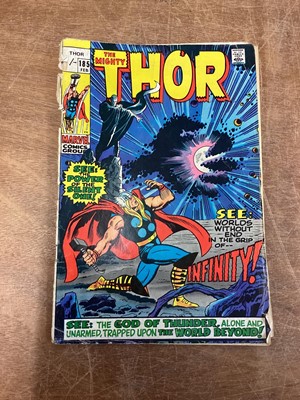 Lot 43 - Marvel Comics The Mighty Thor, 1970's (English and American price variants). To include #191 - 1st apperance of Durok the Demolisher, #193 - Classic Thor and Silver Surfer battle and #200 - Ragnaro...