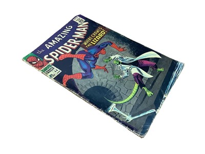 Lot 30 - Marvel Comics The Amazing Spider-Man, 1960's (English and American price variants). To include #44 - second apperance of Curt Connors as the Lizard, #62 - Medusa cover, #67 - first apperance of Ran...
