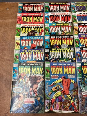 Lot 40 - Marvel Comics The Invincible Iron Man, 1960's and some 1970's (English price variants). To include #12 - first appearance of the Controller, #27 - first apperance of Fireband and many other. To inc...