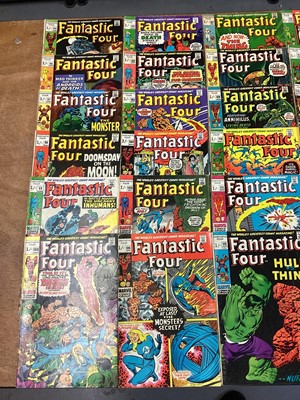 Lot 48 - Marvel Comics Fantastic Four 1970's (English price variants). To include #94 - first apperance of Agatha Harkness, first apperance of Ebony, first mention of the name Franklin Richards, #100 - mile...