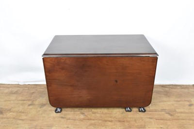 Lot 1307 - George II Cuban mahogany drop-leaf dining table
