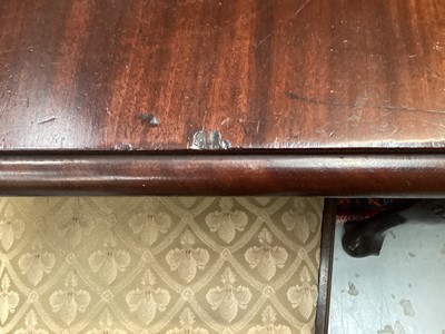 Lot 1307 - George II Cuban mahogany drop-leaf dining table