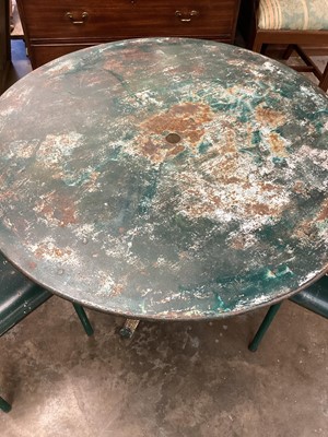 Lot 1789 - French garden table and chairs