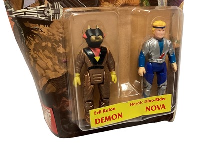 Lot 323 - Tyco (c1987) Dino Riders Demon & Nova 3" action figures, on card (curled) with bubble pack (1)