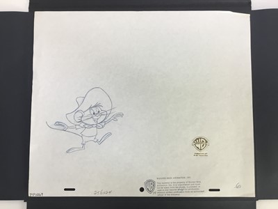 Lot 36 - Warner Brothers pencil portfolio - 6 drawings and roughs of Looney Tunes and Tiny Toons characters