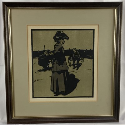 Lot 49 - After Sir William Nicholson, pair lithographs, London Types: London Coster (Hammersmith) and Sandwich Man (Trafalgar Square).  Pub. Heinemann 1898.  Framed and glazed. 43cm x 40cm.