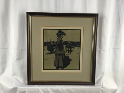 Lot 49 - After Sir William Nicholson, pair lithographs, London Types: London Coster (Hammersmith) and Sandwich Man (Trafalgar Square).  Pub. Heinemann 1898.  Framed and glazed. 43cm x 40cm.