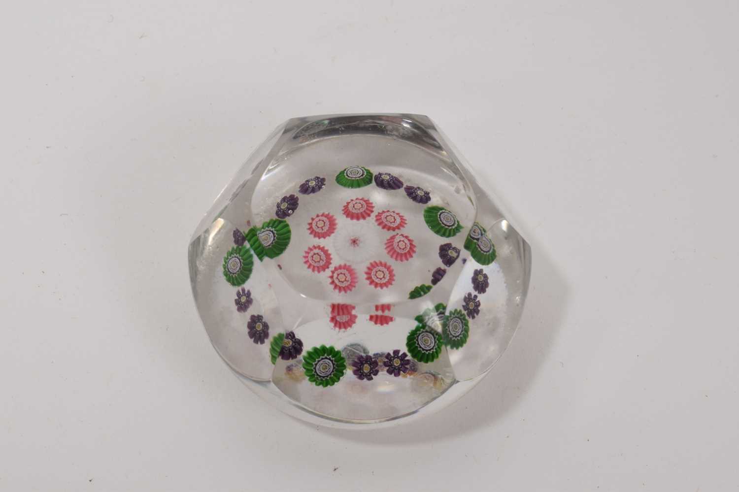 Lot 36 - 19th century facetted paperweight, possibly Clichy