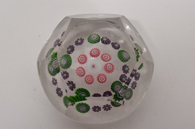 Lot 36 - 19th century facetted paperweight, possibly Clichy