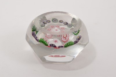 Lot 36 - 19th century facetted paperweight, possibly Clichy