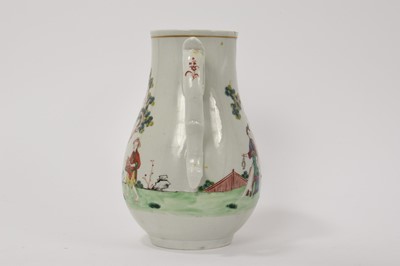 Lot 27 - 18th century Liverpool coffee pot with Chinese figures