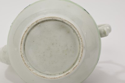 Lot 27 - 18th century Liverpool coffee pot with Chinese figures