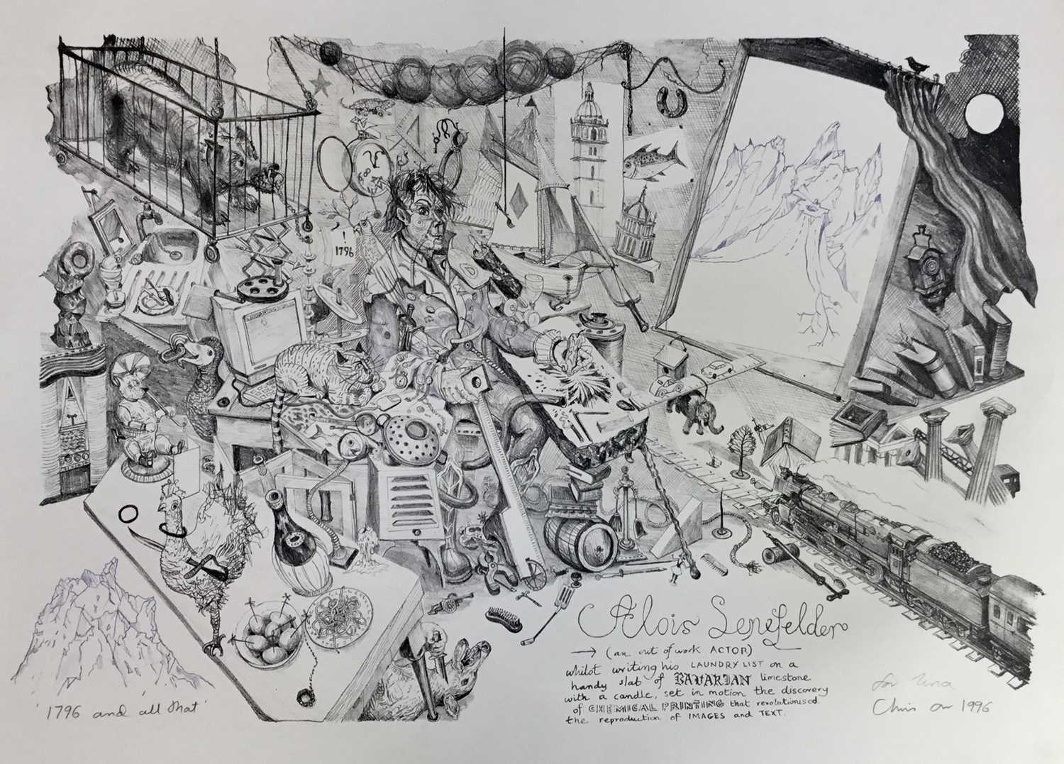 Lot 30 - Chris Orr (b.1943) lithograph - 1796 and all that, pencil signed, dated and titled, proof aside of the edition of 100